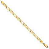 14k 6mm Concave Open Figaro Chain
