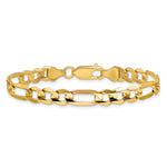 14k 6mm Concave Open Figaro Chain