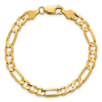 14k 6mm Concave Open Figaro Chain