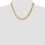 14k 6.75mm Concave Open Figaro Chain