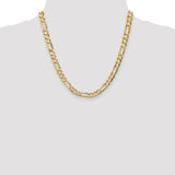 14k 6.75mm Concave Open Figaro Chain