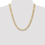 14k 6.75mm Concave Open Figaro Chain