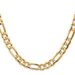 14k 6.75mm Concave Open Figaro Chain