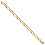 14k 6.75mm Concave Open Figaro Chain