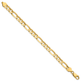 14k 6.75mm Concave Open Figaro Chain