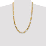 14k 7.5mm Concave Open Figaro Chain