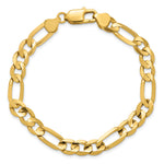 14k 7.5mm Concave Open Figaro Chain