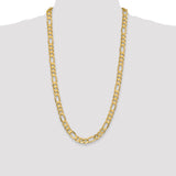 14k 8.75mm Concave Open Figaro Chain
