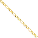 14k 8.75mm Concave Open Figaro Chain