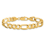 14k 8.75mm Concave Open Figaro Chain