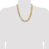 14k 10.0mm Concave Open Figaro Chain