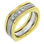 Men Ring in 14k Gold with Diamonds