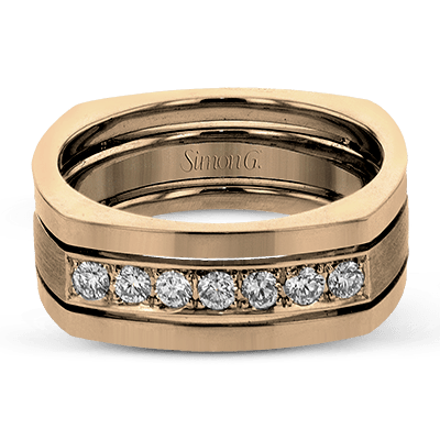 Men Ring in 14k Gold with Diamonds
