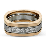 Men Ring in 14k Gold with Diamonds
