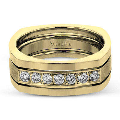 Men Ring in 14k Gold with Diamonds