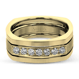 Men Ring in 14k Gold with Diamonds
