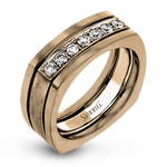 Men Ring in 14k Gold with Diamonds