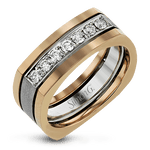 Men Ring in 14k Gold with Diamonds