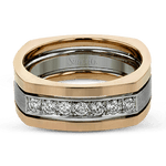 Men Ring in 14k Gold with Diamonds