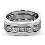 Men Ring in 14k Gold with Diamonds