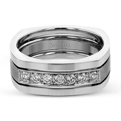 Men Ring in 14k Gold with Diamonds