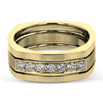 Men Ring in 14k Gold with Diamonds