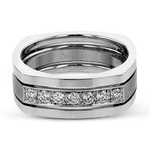 Men Ring in 14k Gold with Diamonds