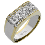 Men Ring in 14k Gold with Diamonds