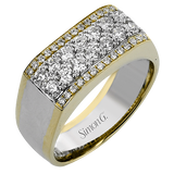 Men Ring in 14k Gold with Diamonds