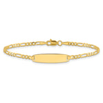 14k Figaro ID Bracelet