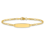 14k Figaro ID Bracelet