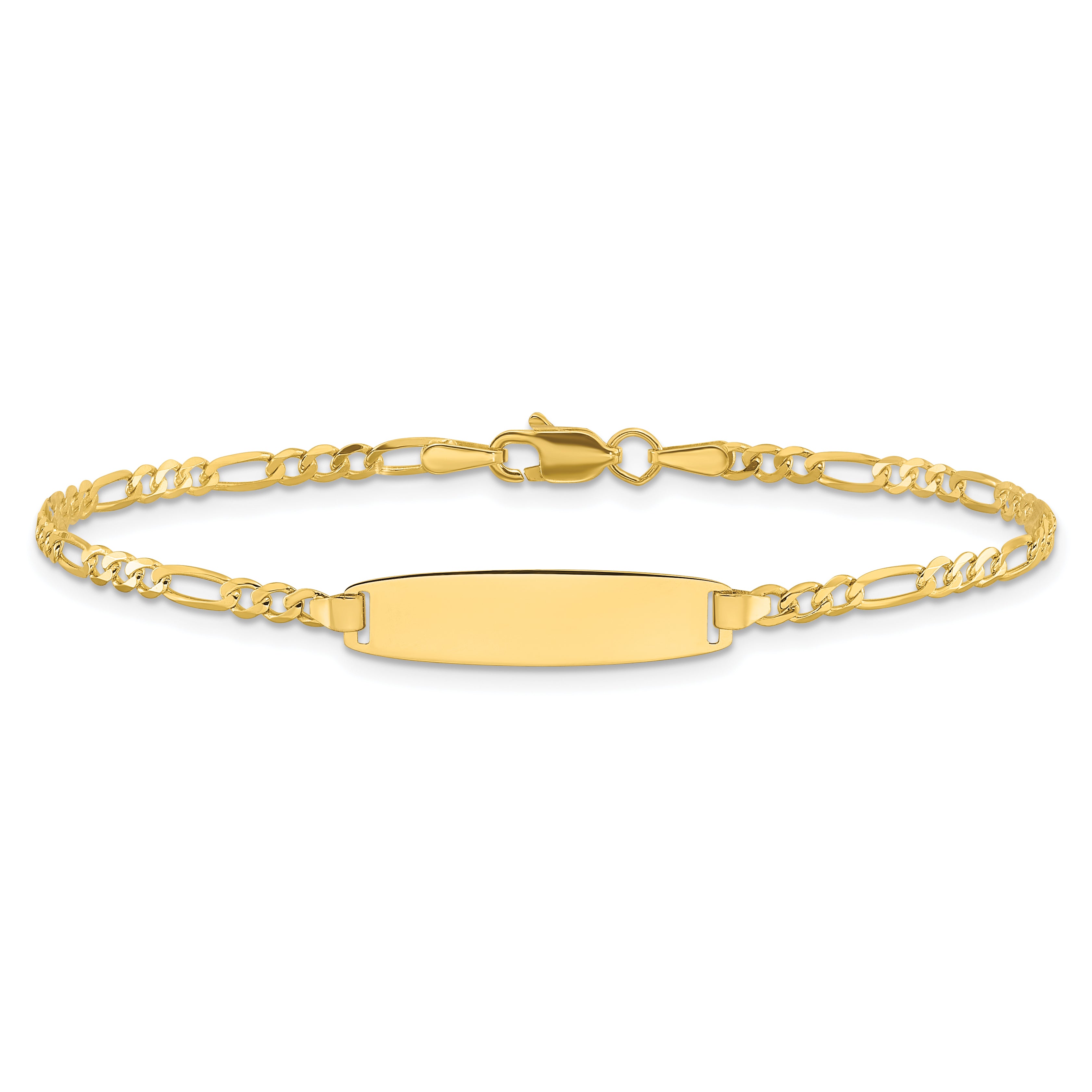 14k Figaro ID Bracelet