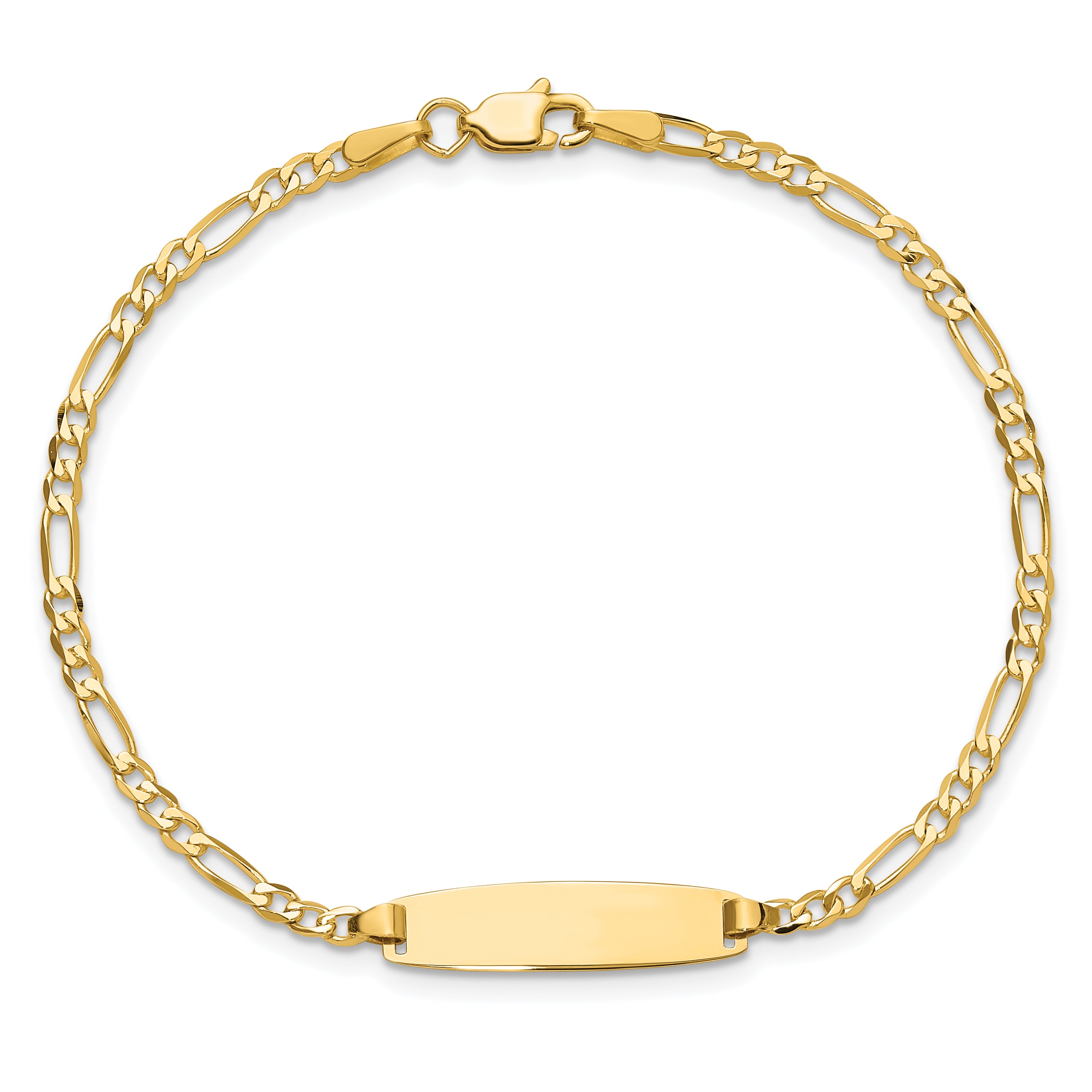 14k Figaro ID Bracelet