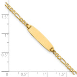 14k Figaro ID Bracelet