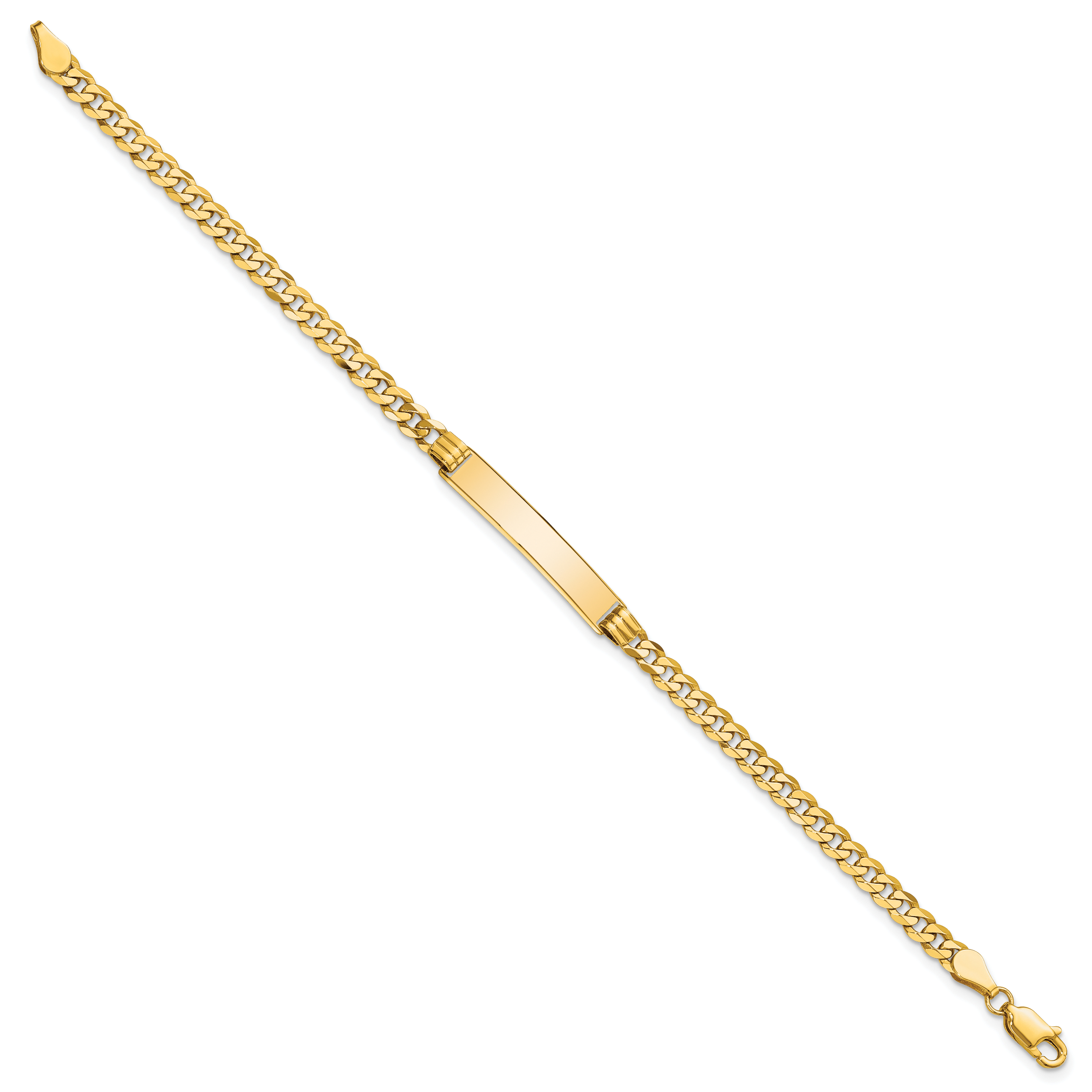 14K Curb Link ID Bracelet