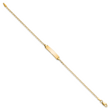 14k Flat Curb Link ID Bracelet