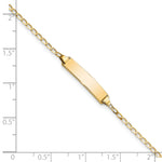 14k Flat Curb Link ID Bracelet