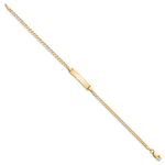14k Flat Curb Link ID Bracelet