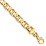 14k 9mm Hand-polished Anchor Link Chain
