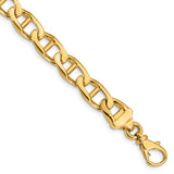 14k 9mm Hand-polished Anchor Link Chain
