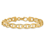 14k 9mm Hand-polished Anchor Link Bracelet
