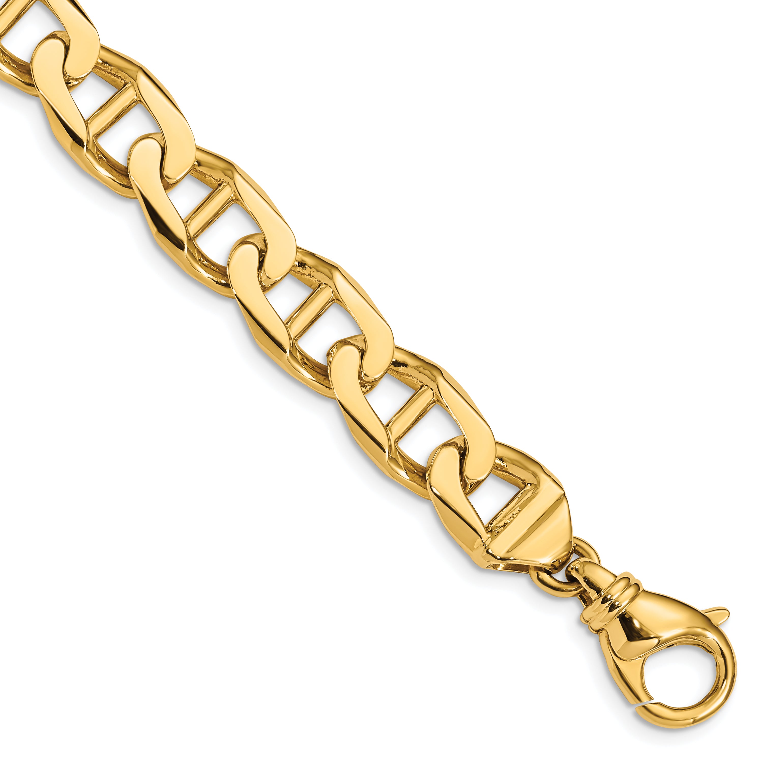 14k 10.3mm Hand-polished Anchor Link Chain