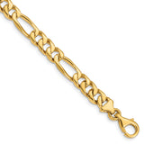 14k 7mm Hand-Polished Figaro Link Chain