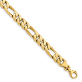 14k 8mm Hand-polished Figaro Link Chain
