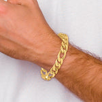 14K 10mm Hand-Polished Figaro Link Chain