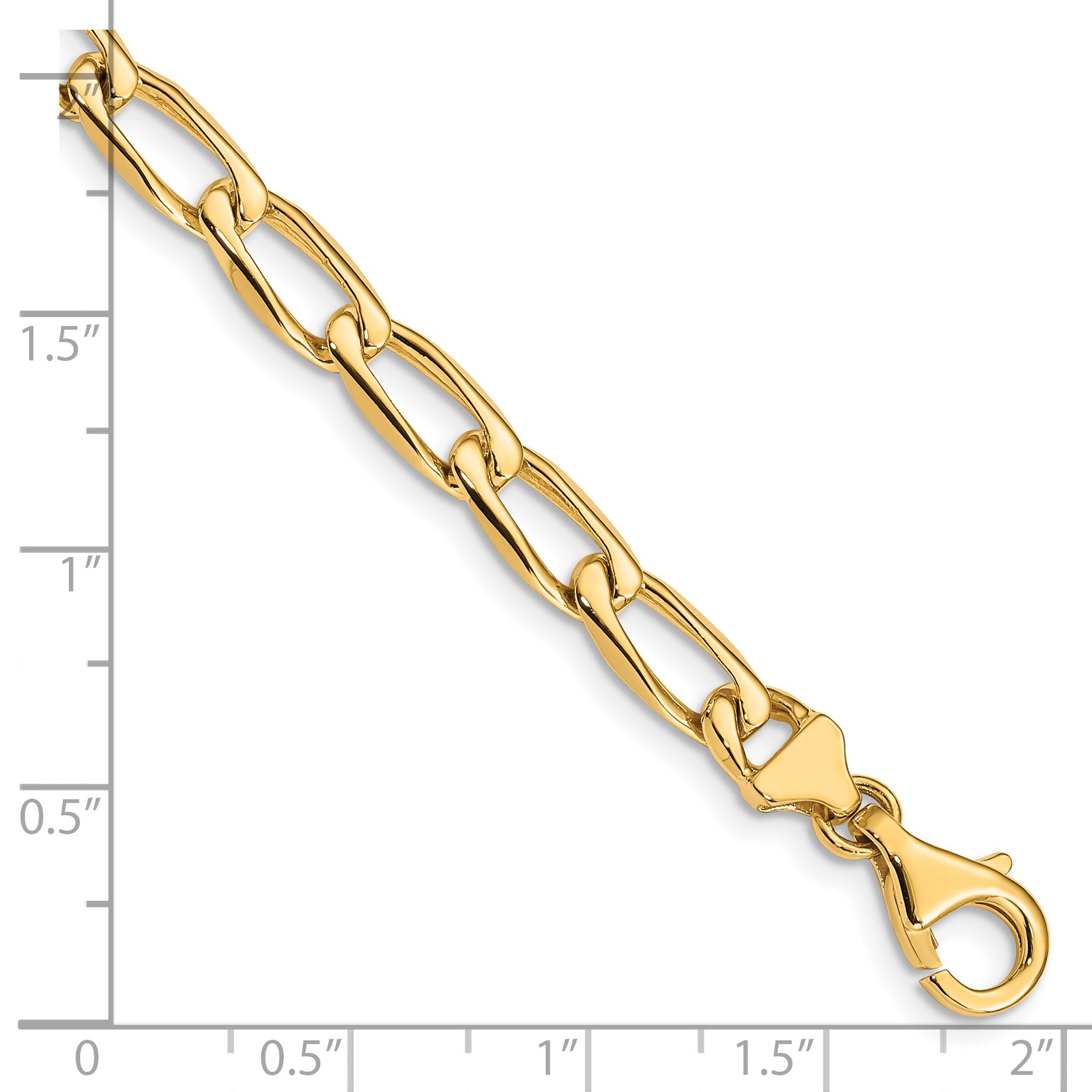 14K 5.9mm Hand-Polished Open Link Chain