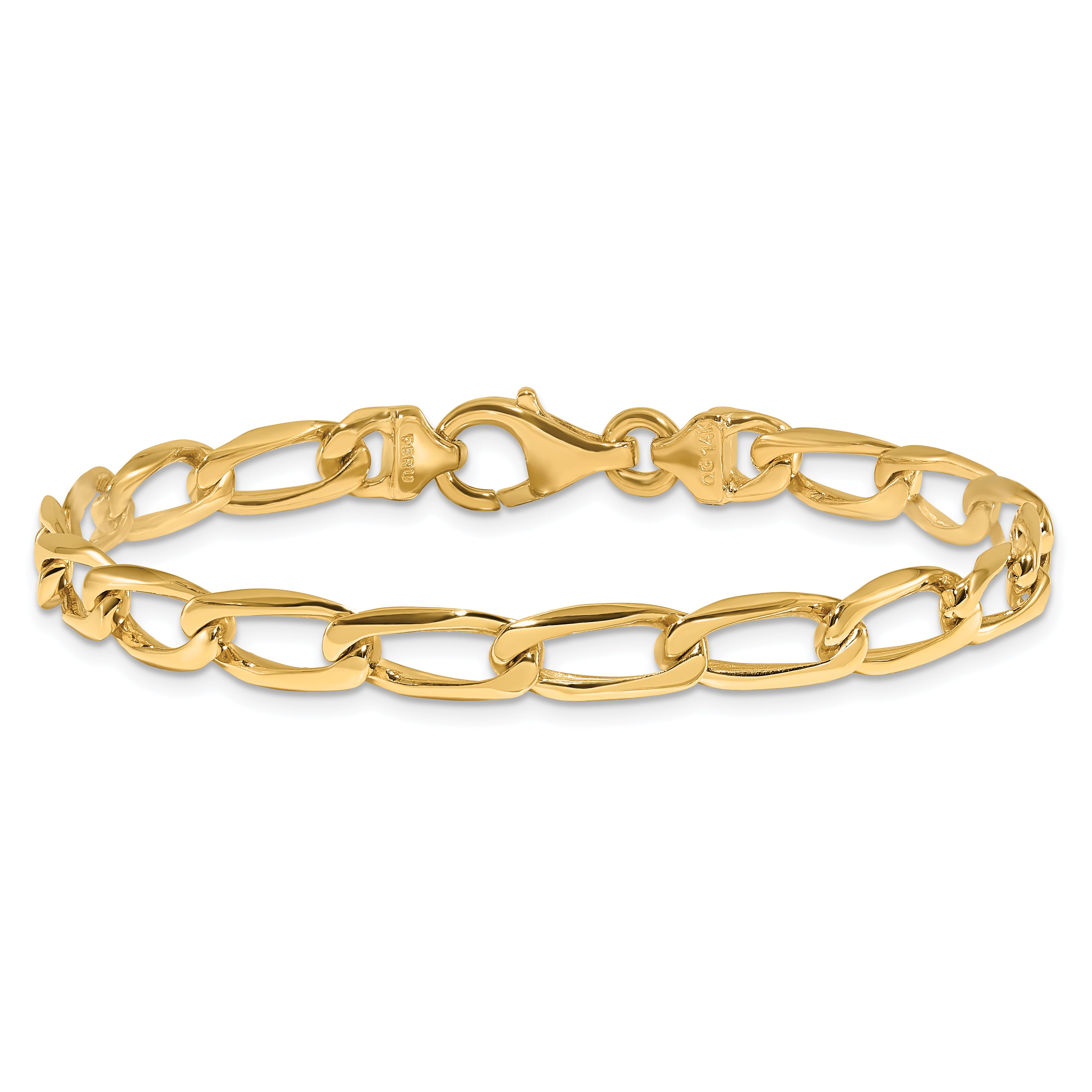 14K 5.9mm Hand-Polished Open Link Chain