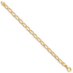 14K 5.9mm Hand-Polished Open Link Bracelet