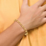 14K 5.9mm Hand-Polished Open Link Bracelet