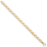 14K 6.5mm Hand-Polished Open Link Bracelet